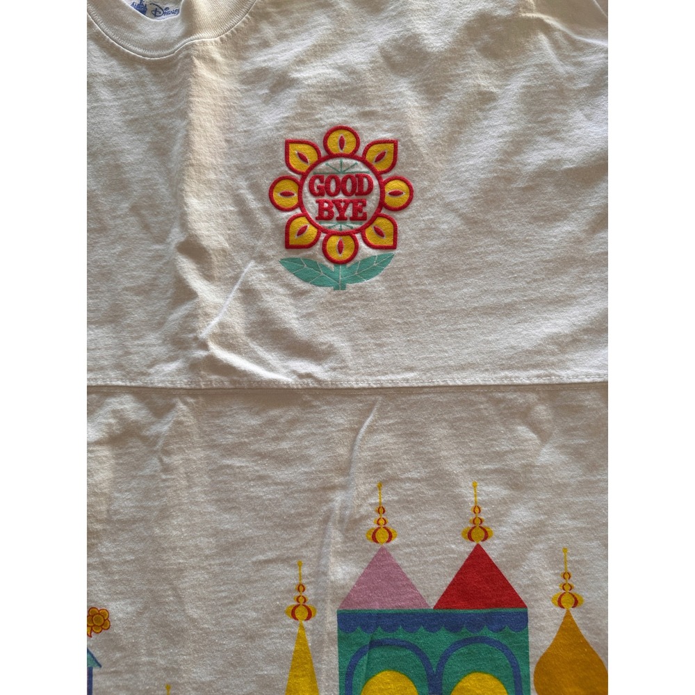 Retired Disney Parks Small World Spirit Jersey Disneyland White Long Sleeve - Picture 4 of 7